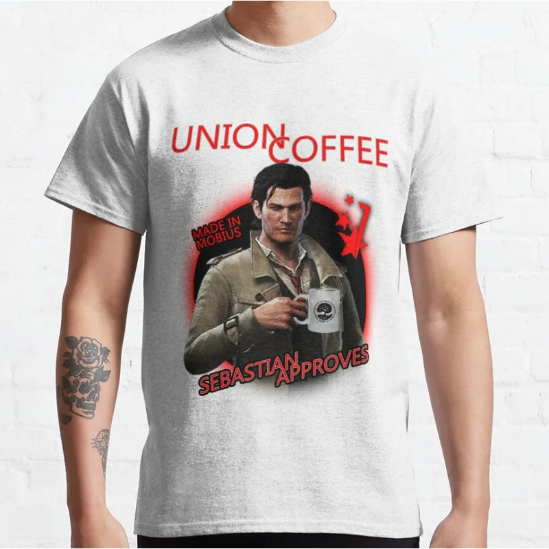 The evil within 2 Horro video game T Shirt for men printed clothing large size Adult tops