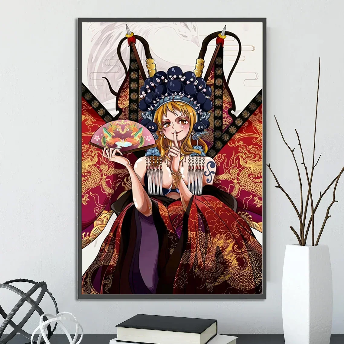 Anime ONE PIECE Anime Self-adhesive Poster Nami Hancock Painting Sun God Nika Art Print Room Decoration Mural Kid Gift Wallpaper