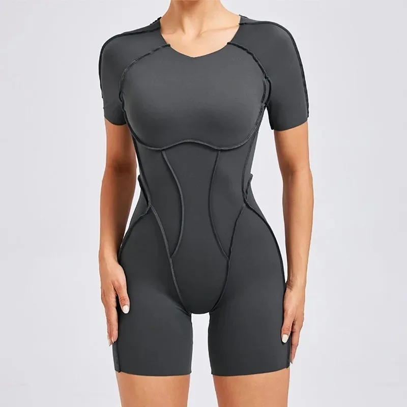 Women Short Yoga Jumpsuit Gym Fitness Bodysuits Sports Suit Workout Running Overalls SEXY Girl Backless Sportswear
