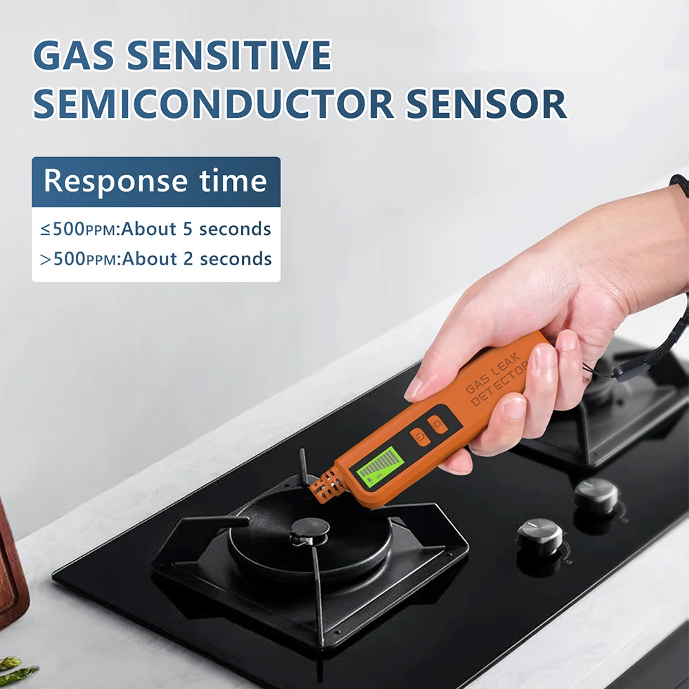 LCD Display Combustible Gas Detector 50-1000ppm Gases Concentration Analyzer Methane CH2C12 C4H10 Gas Leak Detector Leakage Tool