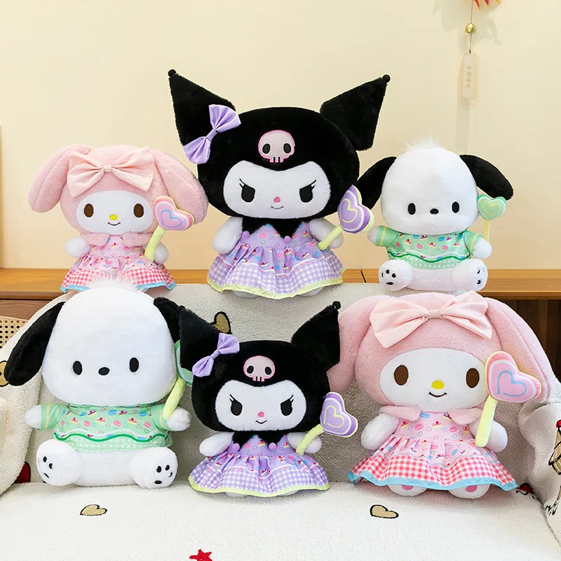 

40-65 см большой размер Sanrio My Melody Kuromi Kawaii плюшевые игрушки мультфильм аниме мягкая подставка удобная мягкая кукла праздничные подарки