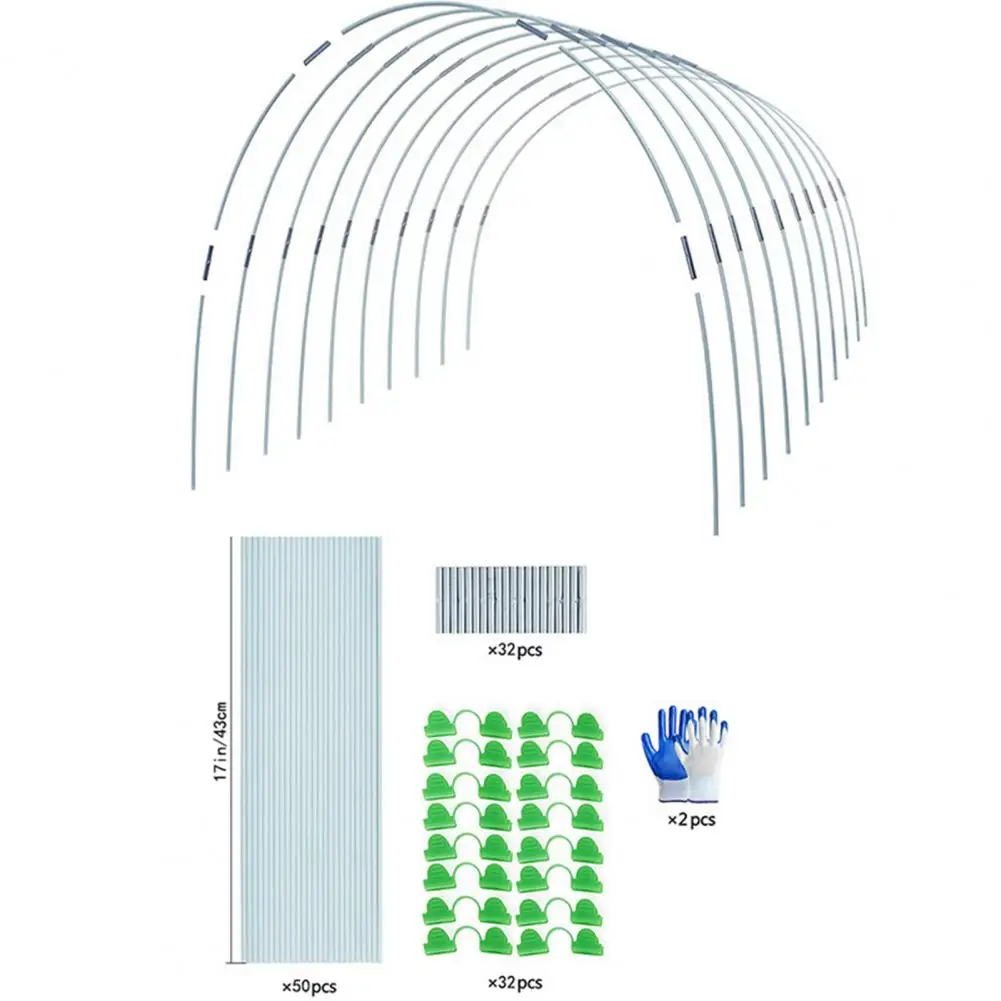 

Greenhouse Hoop Strong Load-bearing DIY Small Plant Growing Tunnel Support Rack with Connector for Household