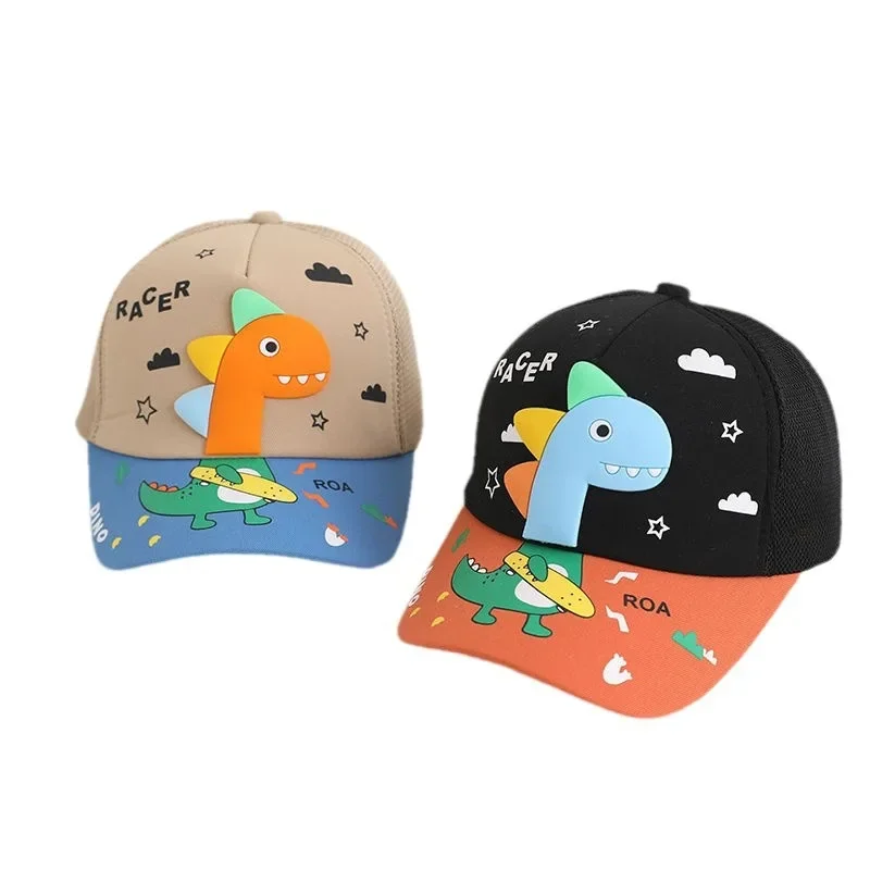 Cartoon Dinosaur Children Baseball Cap Cute Animal Kids Sun Hat Spring Corduroy Outdoor Boys Girls Peaked Caps Bonnet Gorras