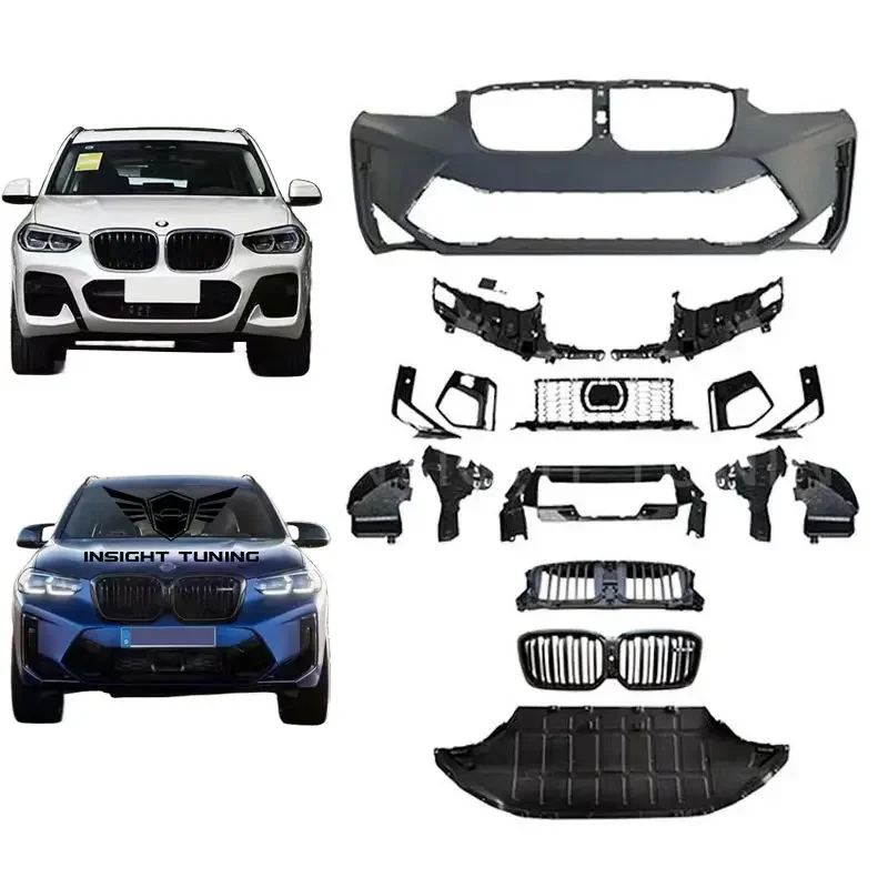 

2023 F97 Lci Bev Auto Parts Front Bumper Grill Bodykit For Bmw Ix3 G08 Upgrade To X3M Body Kit
