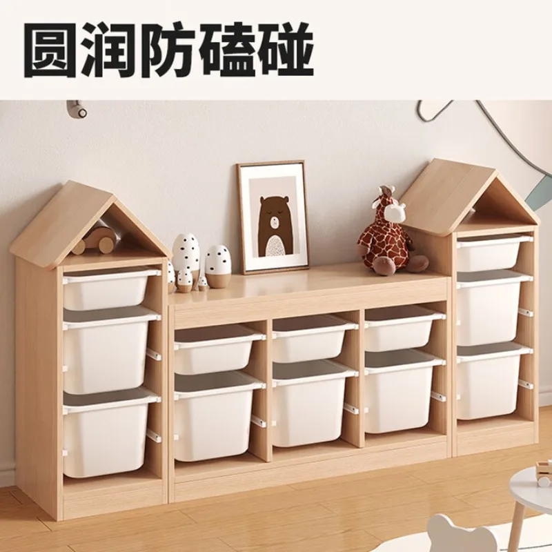 ตู้เก็บของเด็ก ตู้ลิ้นชักไม้จริง ความจุขนาดใหญ่ ชั้นวางหนังสือ ชั้นวางของ ชั้นวางแบบผสมผสาน ตู้เก็บของสำหรับเด็ก