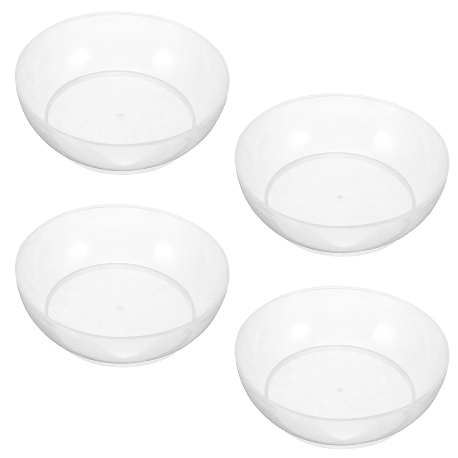 4Pcs Electronic Scale Food Trays 600Ml Kitchen Scale Plastic Trays Round Transparent Weighing Pans Precise Baking Cooking