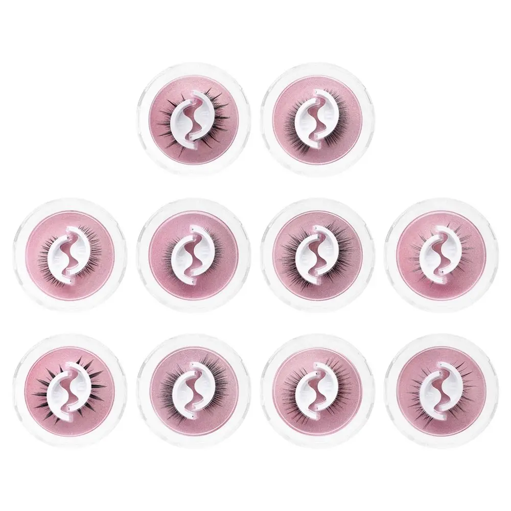 Nessun bisogno di colla Ciglia autoadesive riutilizzabili Spessore rapido da indossare Capelli di visone 3D Ciglia finte lunghe e sottili Strumenti per l'estensione degli occhi