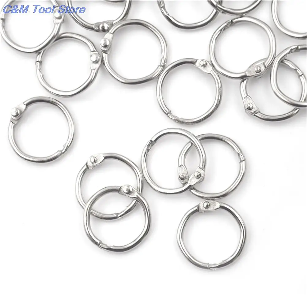 50PCS Key Chains  Loose Leaf Book Binding Metal Ring Clip Album Scrapbook Craft Photo Split Rings Tool Wholesale