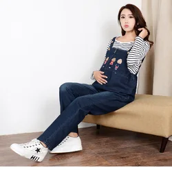 Maternity Clothes Denim Bib Pant Suspender Trousers Loose Pregnant Women One-Piece Rompers Overalls Jumpsuits Pregnancy Clothing