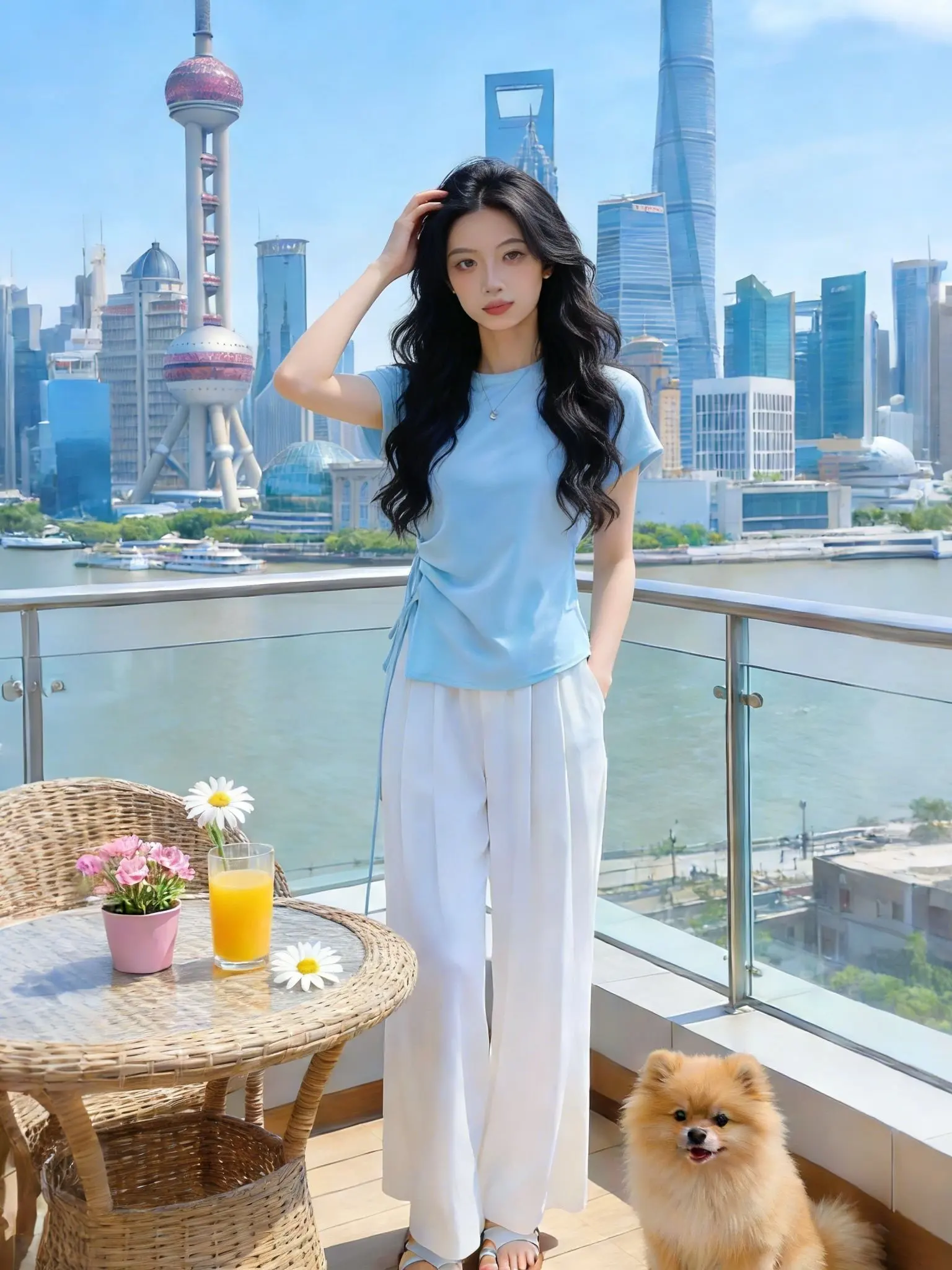 

Summer 2026 Women's Slim Fit T-Shirt And High Waist Wide Leg Pants Lazy Style Short Sleeve Fashion Set Casual Versatile Outfit