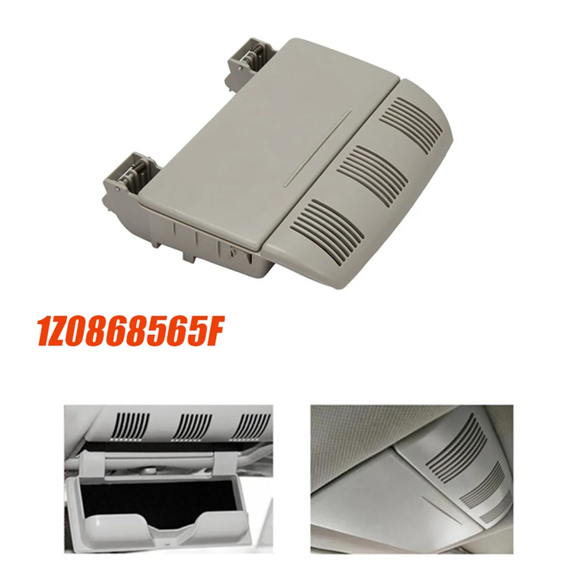 Car Roof Glasses Glove Box 1Z0868565F 1ZD868565F for Skoda Octavia Fabia 2007-2014 Central Eyeglasses Box Grey