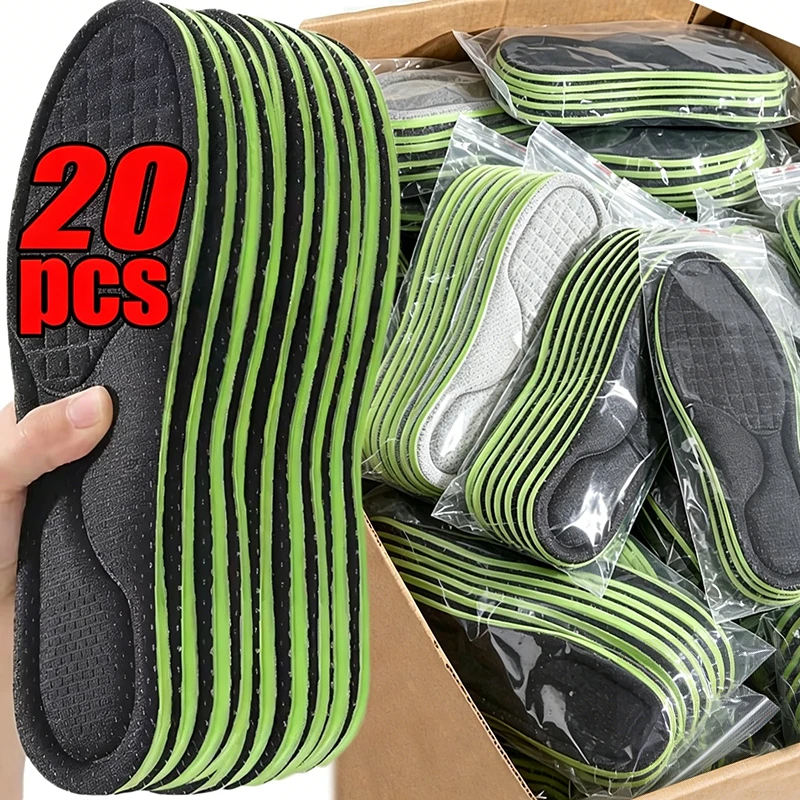 Soft Nano Memory Foam Orthopedic Insoles Black Deodorizing Insole Shoes Sports Absorbs Sweat Antibacterial Shoe Accessories