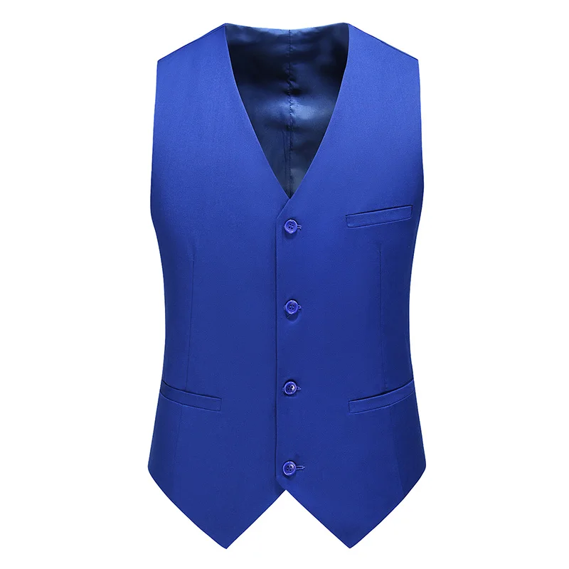 Royal Blue Vest Waistcoat Men 2024 Brand New Slim Fit V Neck Dress Vests Mens Formal Business Wedding Tuxedo Chaleco Hombre 6xl