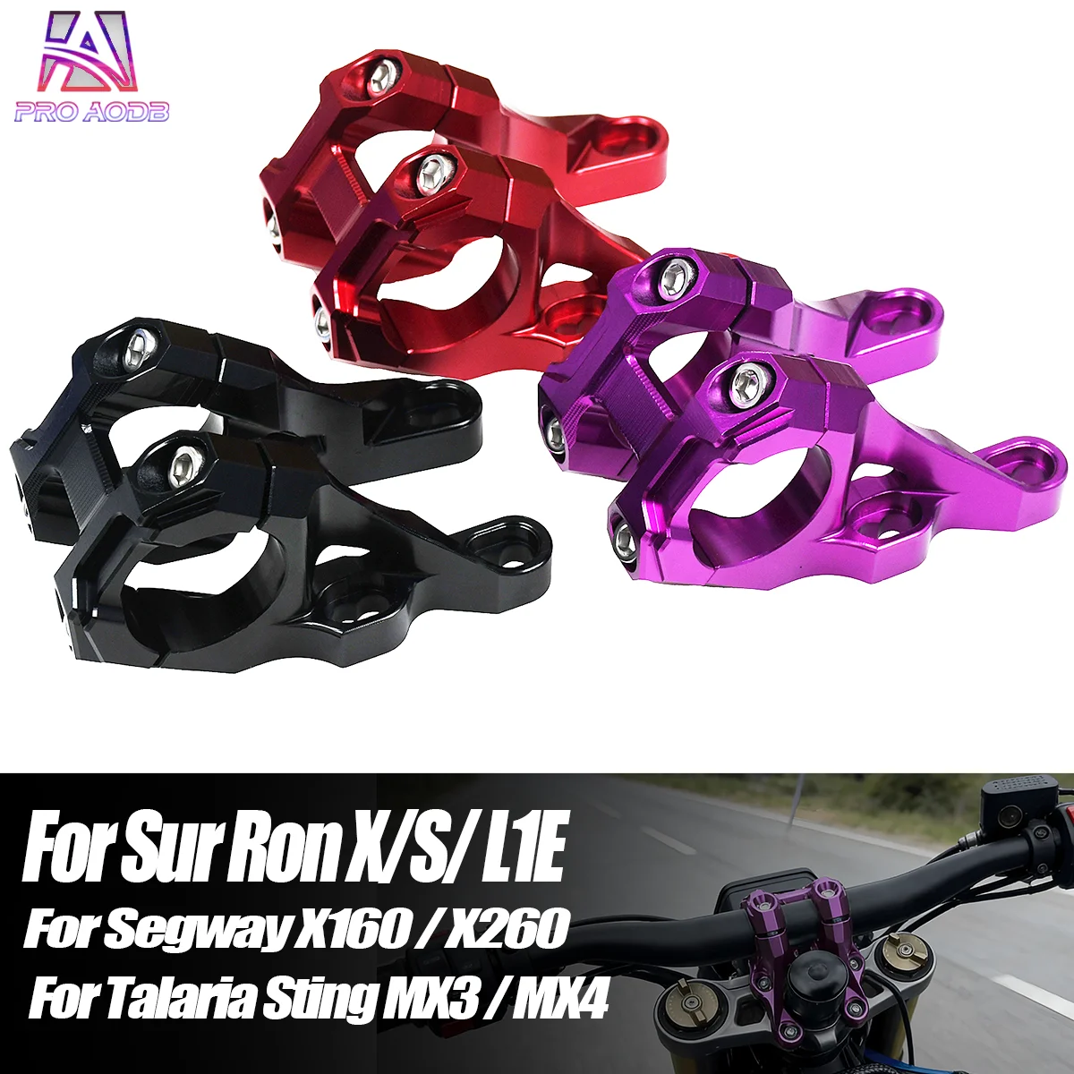 For Surron Light Bee X/S/L1E 31.8mm Aluminium Bike Dual Crown Forks Direct Mount Stem For Segway X260 X160 Talaria Sting MX3 MX4