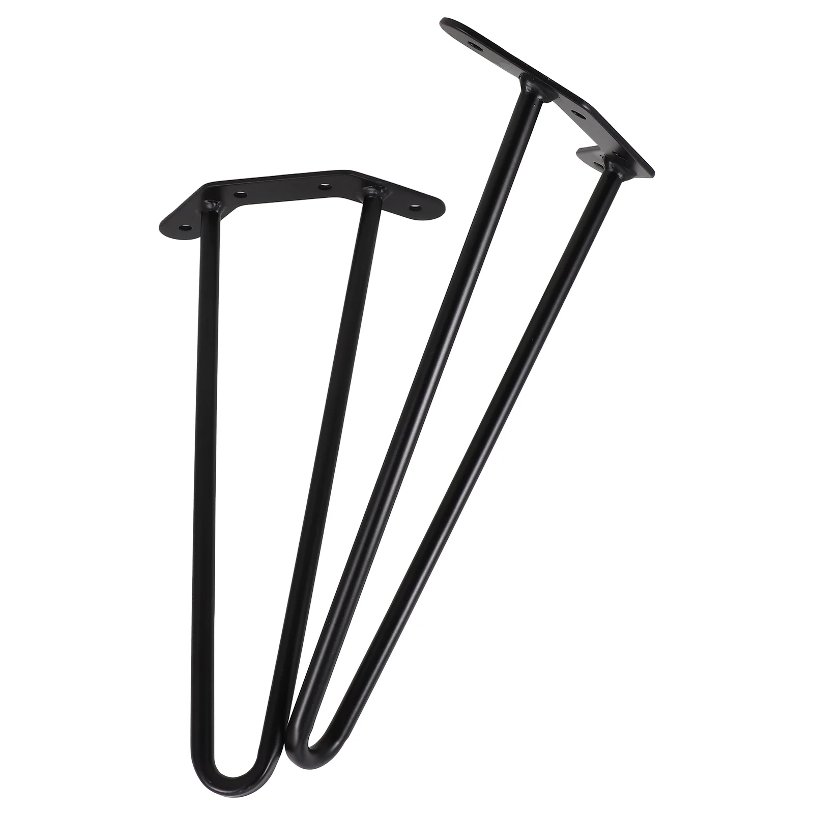 2 Pcs Student Computer Desk Legs Hair Pin Hairpin Table Metal End for Furniture Bench