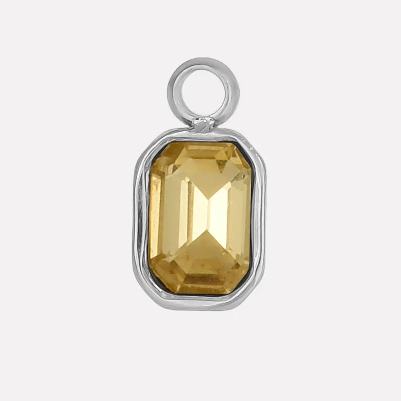 6pcs Stainless Steel Rectangle Charms for Jewelry Making