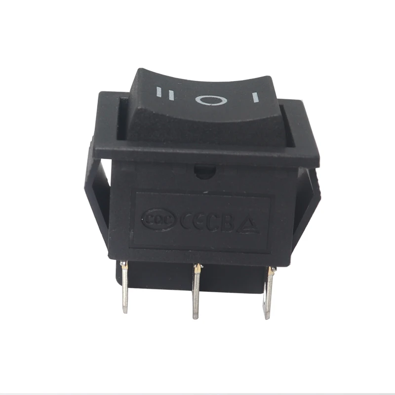 【5-1PCS】Rocker Switch 6 Pins 3 Position ON/Off/ON AC 20A/125V 16A/250V DPDT Car Boat Black Switch