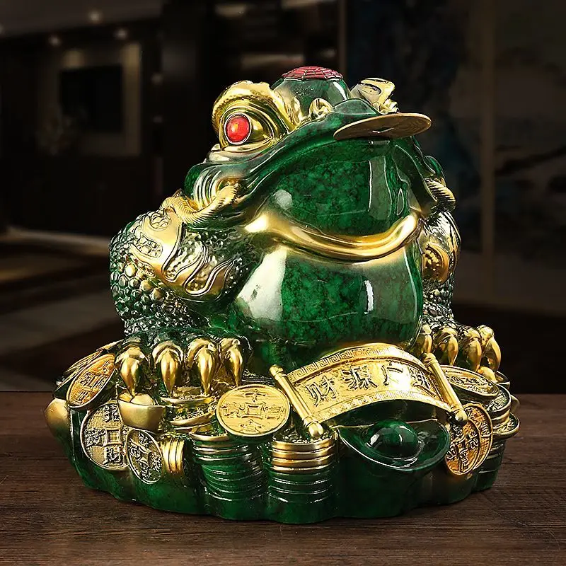 Fortunate-Three-legged Golden Toad, Desktop Decoration, Household Rotating, Porch, TV Cabinet, Office, Creative Crafts