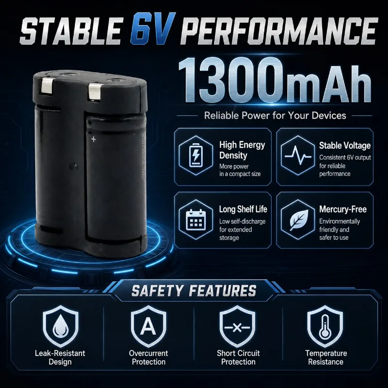 1300mAh 2CR5 Lithium Battery 6V Camera 2CR-5W Camera 2CP3845  Long Endurance Lithium Battery Life Rechargeable Battery
