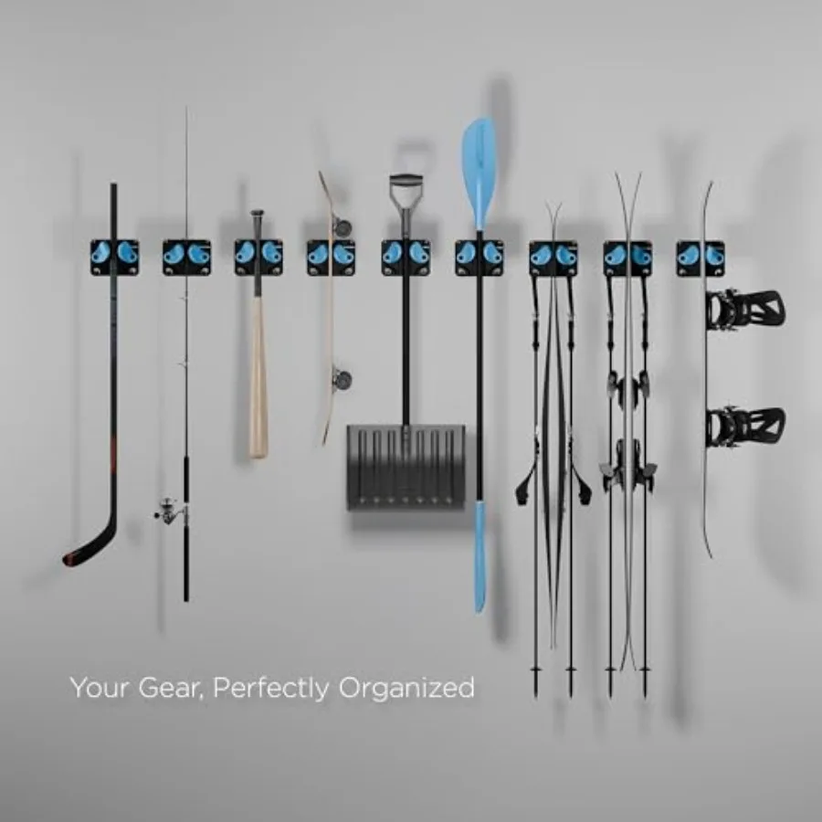 Gravity Grabber - Ultimate Ski and Snowboard Wall Rack Secure Non-Slip Storage Fits Any Ski/Board Garage Organization Ski Stora