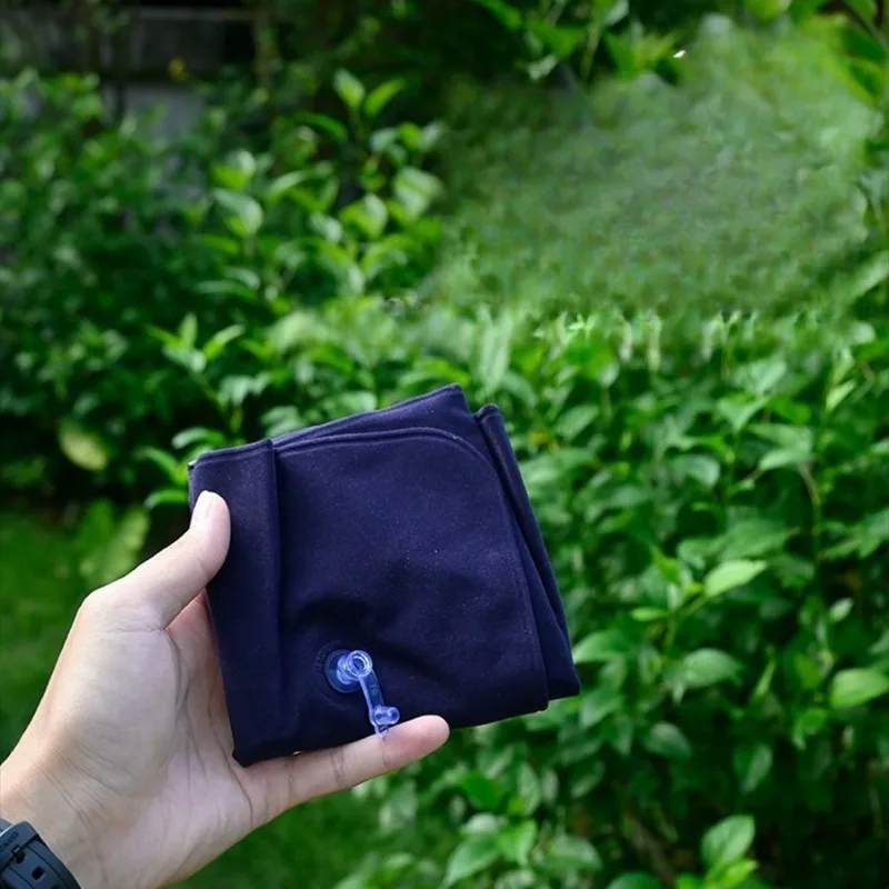 Outdoor Inflatable Pillow Large Thickened Fleece Square Camping Sleeping Bag Pillow Lunch Break Cushion Portable view 3
