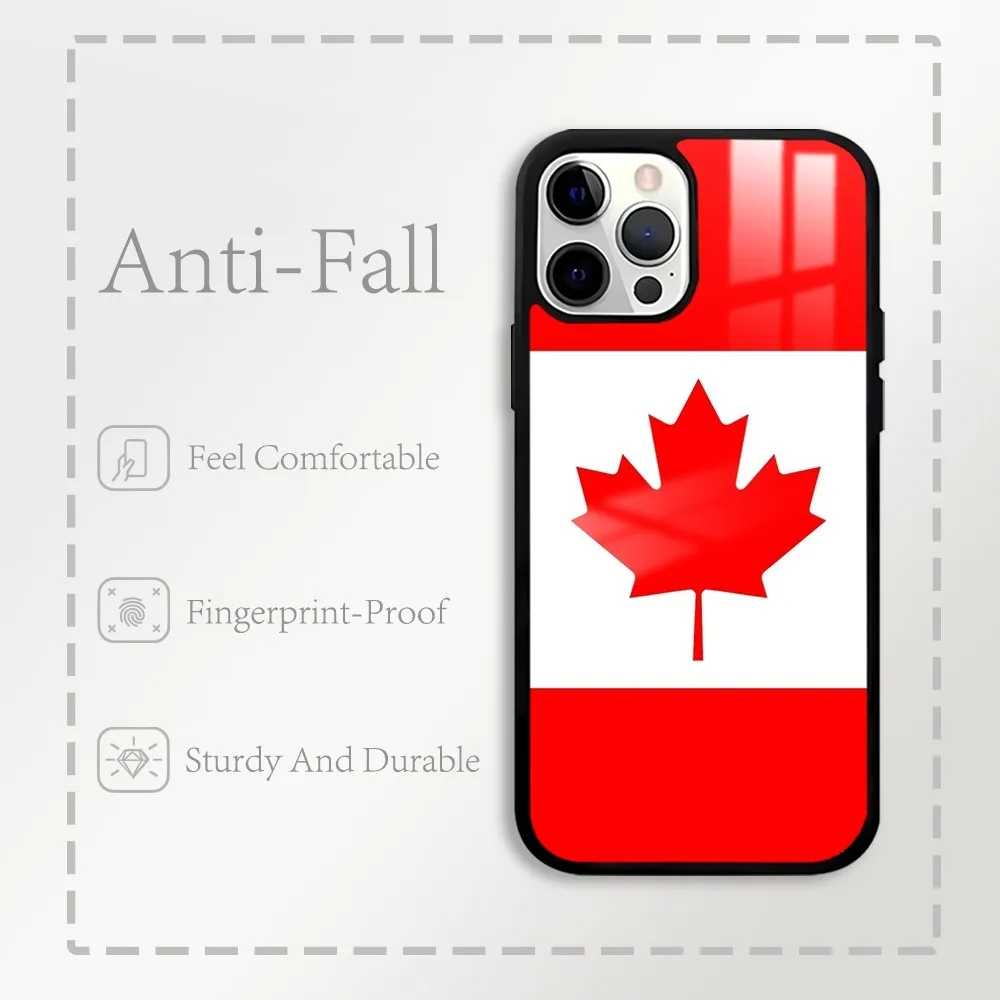 Canada Flag Pattern Phone Case For IPhone 16 15 14 13 12 11 Pro Xs Max Mini Plus Celulares Hard Funda Dropshipping