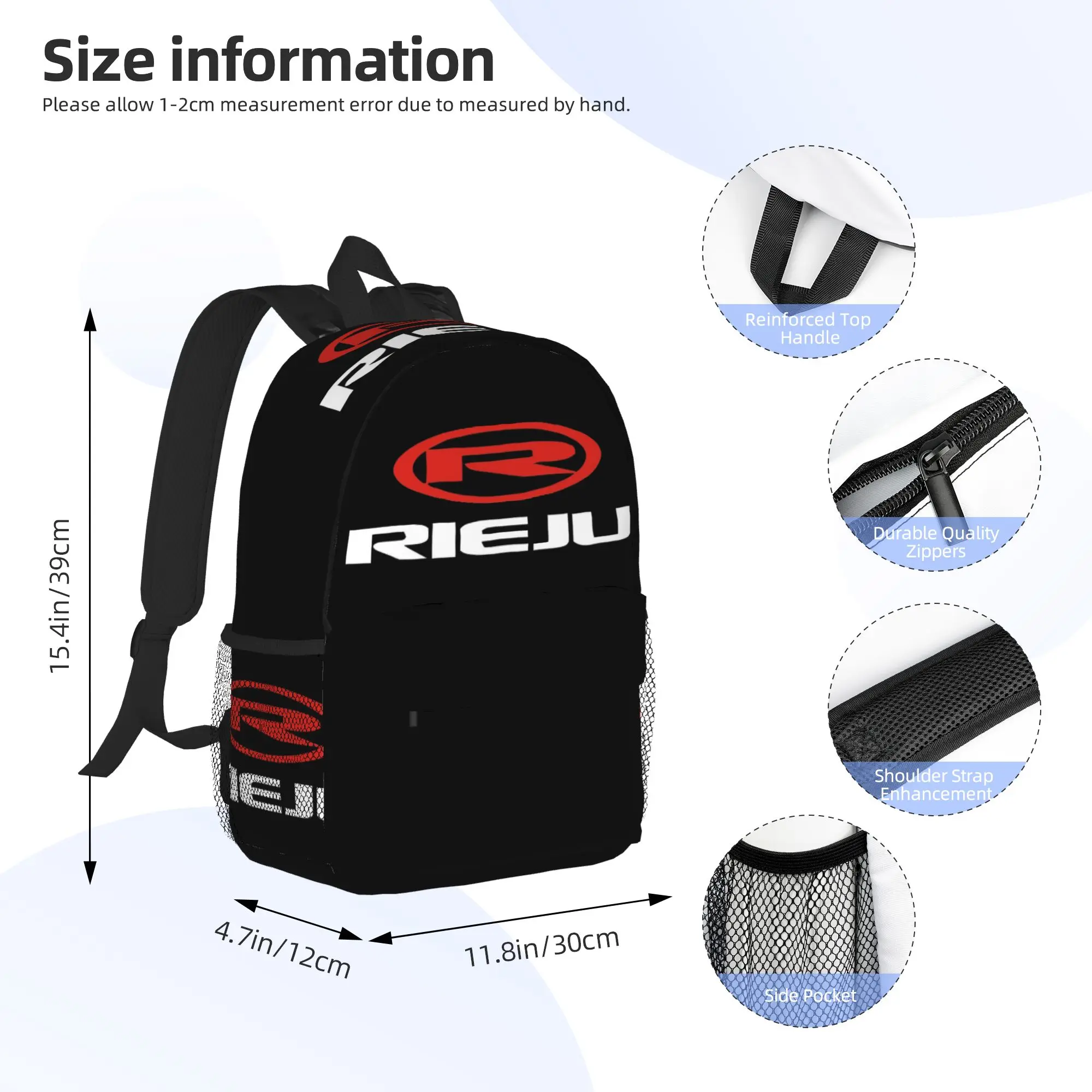 Rieju Moto Backpack Hot Sale Daypack Large Capacity Boys Girls BookBag Shoulder Bags for Men Women School Bag
