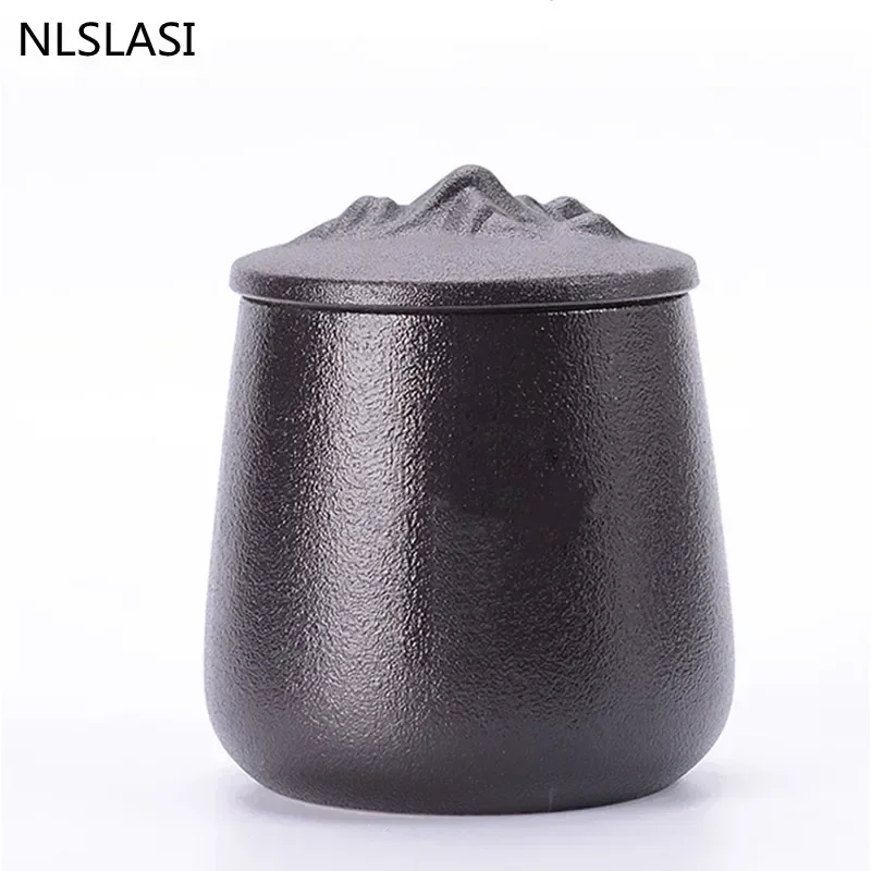 Ceramics Tea Jar Tieguanyin Containers Travel Tea Bag Storage Box Portable Stoneware Tea Caddy Kitchen Coffee Spice Canister