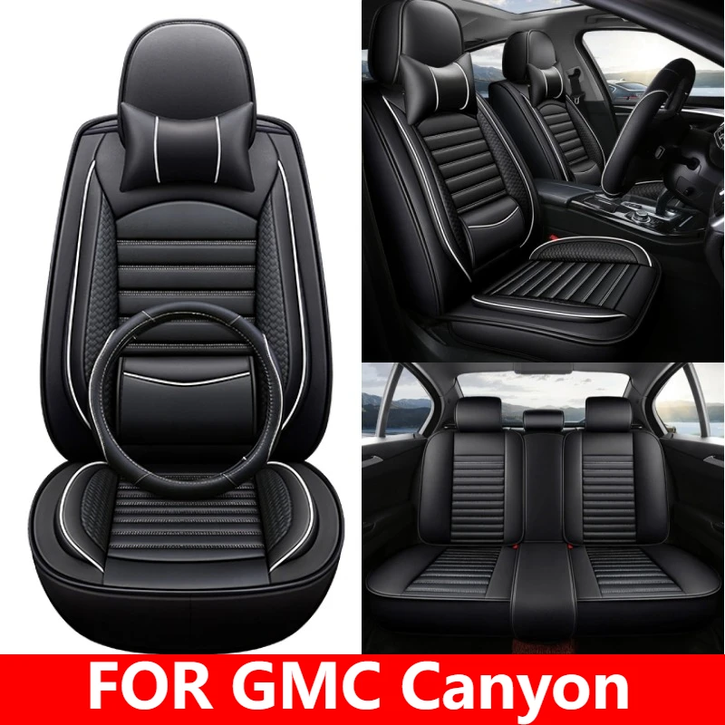 

Чехол на автомобильное сиденье GMC Canyon, водонепроницаемый, из искусственной кожи, износостойкий и грязеотталкивающий, полностью обернутый, четырехсезонный чехол на сиденье