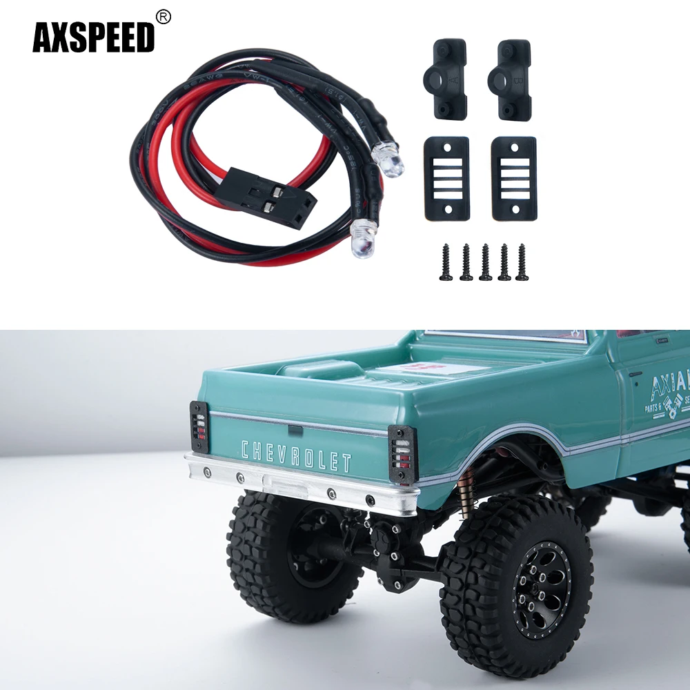 AXSPEED 1 pz/2 pz/5 pz Fanale Posteriore Kit Luce A LED per 1/24 RC Crawler Auto Axial SCX24 AXI00001 Parti di Aggiornamento