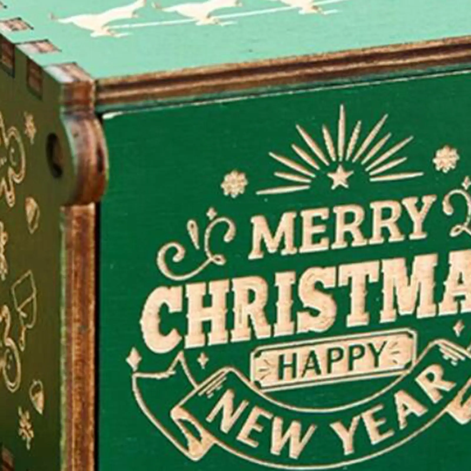 Mini scatole musicali incise, carillon natalizio regalo per papà, amici, mamma, capodanno