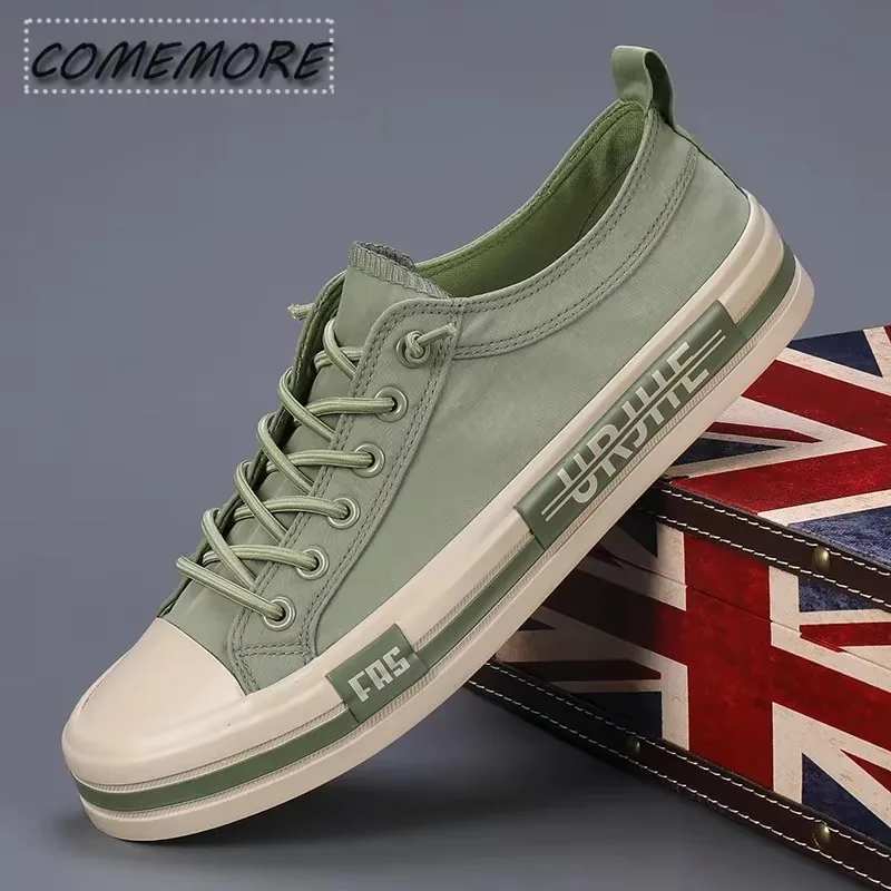 Lightweight Men's Canvas Footwear Comfortable Low-cut Vulcanized Shoes Men Non-slip Casual Shoe Men Flats Spring Autumn 2025 New