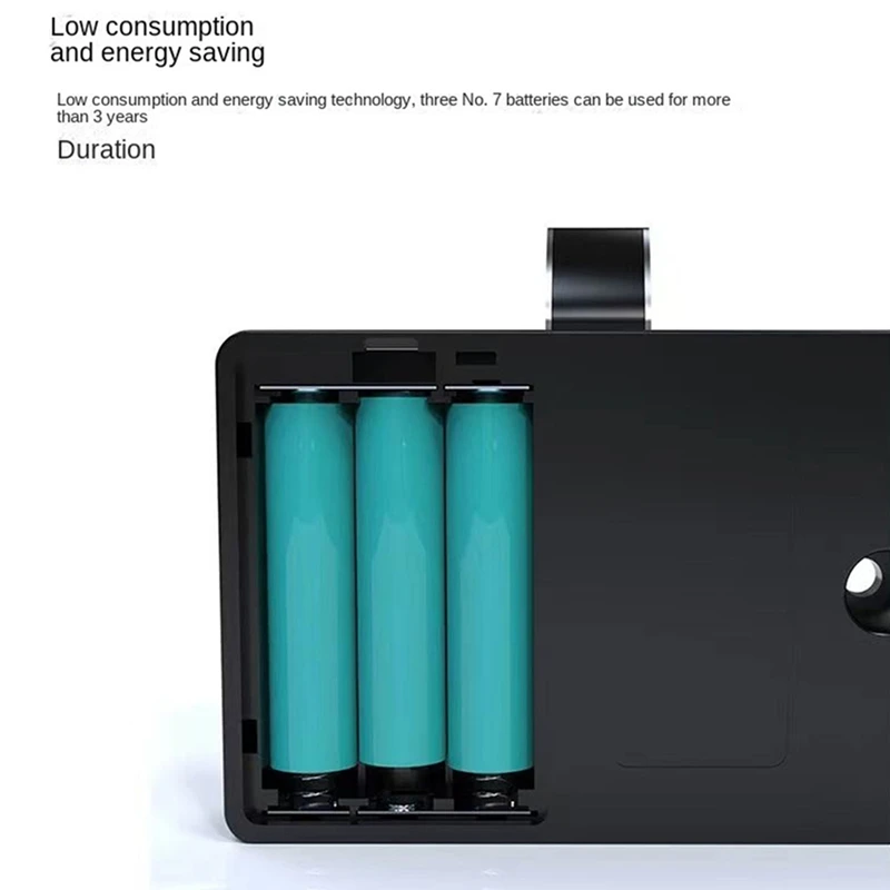 2X 생체 인식 지문 잠금 장치 검정색 열쇠가 없는 캐비닛 잠금 장치 스마트 서랍 잠금 장치 도난 방지 도어 잠금 장치 긴 대기 시간