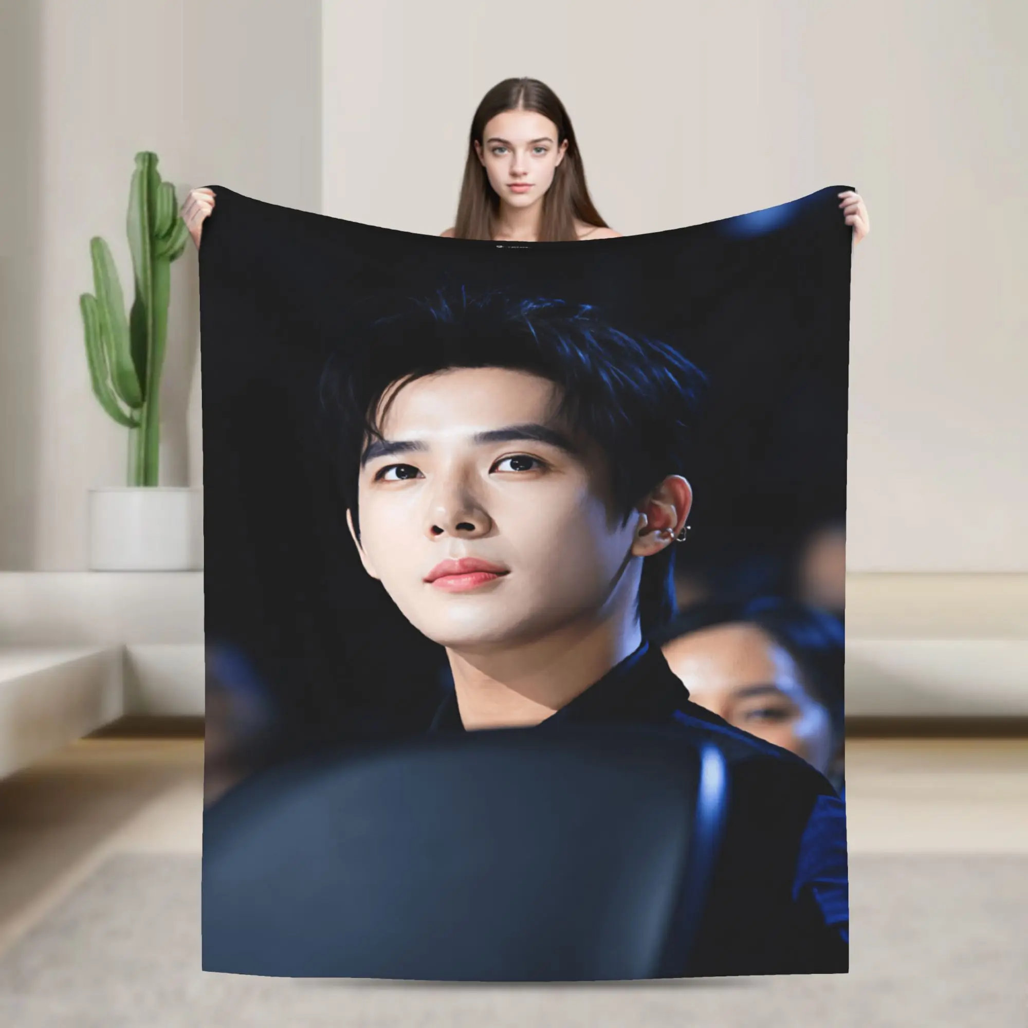 Wang Anyu Actor Blanket Cozy  Throw Blanket Spring Kids Adults Outdoor Picnic Bedspread
