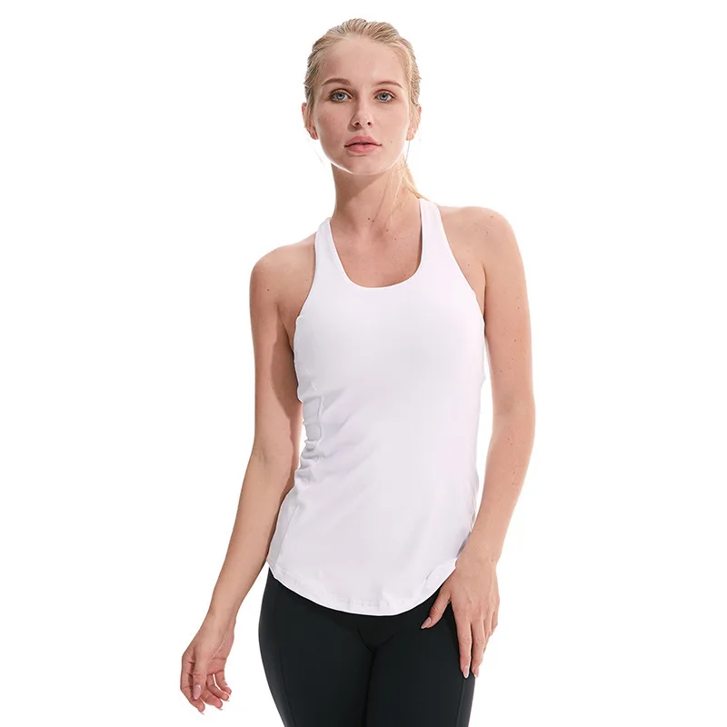 

Yoga Top Women Fitness Women Gym Tops Black Sleeveless Shirt Gym Vest Running Workout Sports Tops Loose Backless Shirts L52