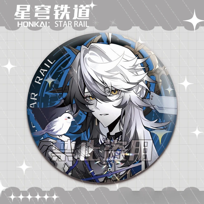 74mm Honkai: Star Rail Laser Badge Dan Heng Himeko Kafka Firefly Robin Sunday Aventurine Beautiful Exquisite Peripheral Products