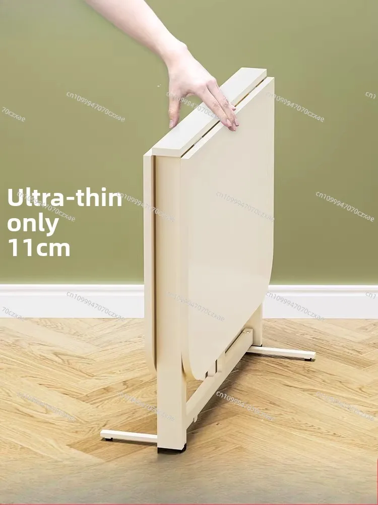 

Folding dining table household small apartment, movable dining table ultra-thin folding
