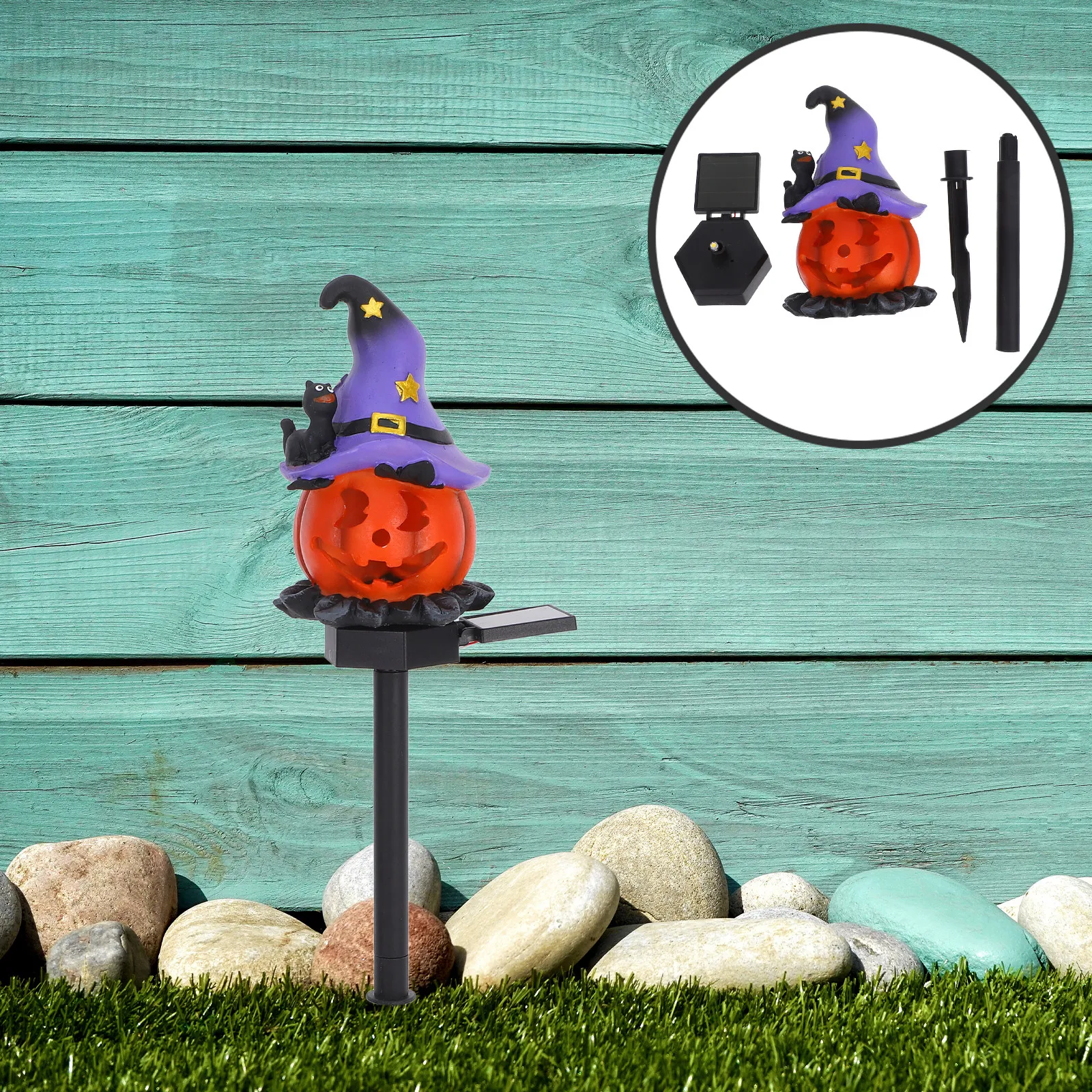 

Halloween Pumpkin Solar Light Outdoor Garden Stake Lamp Decorative Lawn Yard Pathway Solar Powered Lights for Halloween Outdoor