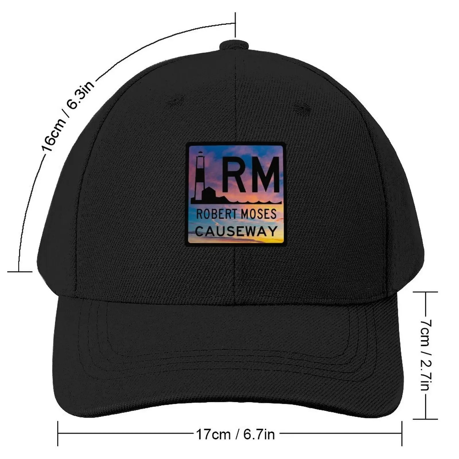 Robert Moses Causeway - Long Island Parkway Shield - Sunset Parkway Sign Baseball Cap hiking hat Beach Hats Man Women's