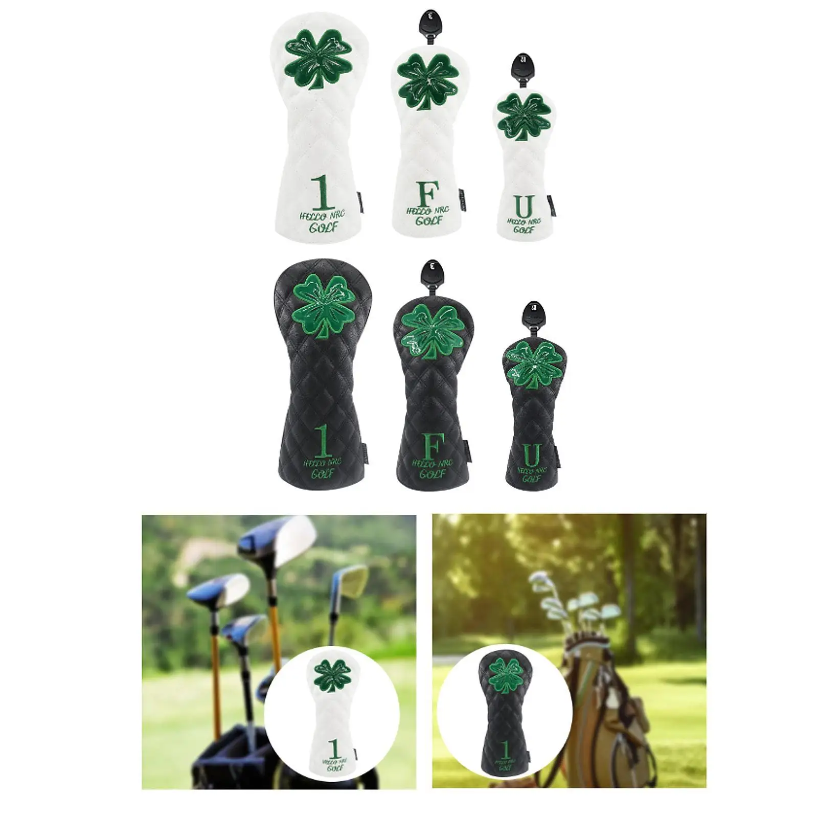 Protective Golf Club Head Cover Thick Plush Lining Hybrid Wood Iron Headcover for Golf Enthusiasts Family Gift