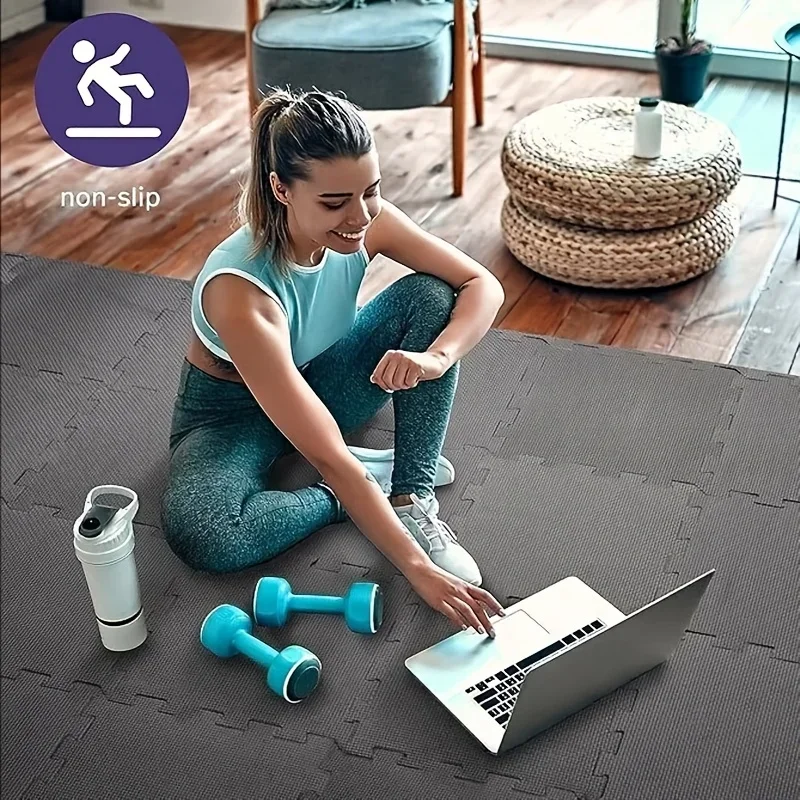 10 Uds. Estera de Yoga EVA suave antideslizante duradera cómoda para gimnasio en casa fácil montaje alfombras de entrenamiento físico 30x30cm