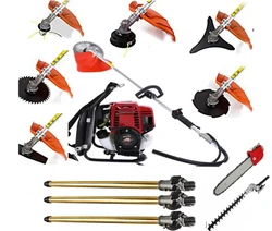 GX50 Backpack 4 Strokes Brush Cutter Weed Eater Lawn Mower Hedge Trimmer weed wacker with 3 Extension Rod