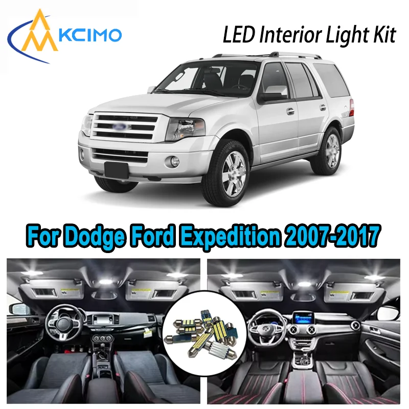 

For Dodge Ford Expedition 2007-2017 2011 2012 Premium Bright LED Interior Dome Map Trunk Light Kit Car Led Lamps Canbus No Error