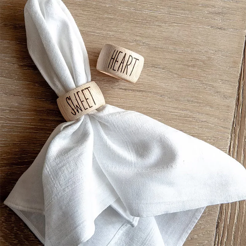 Personalized wooden Napkin ring rustic wedding Christmas Baptism Christening boy girl 1st First Holy Communion table decoration