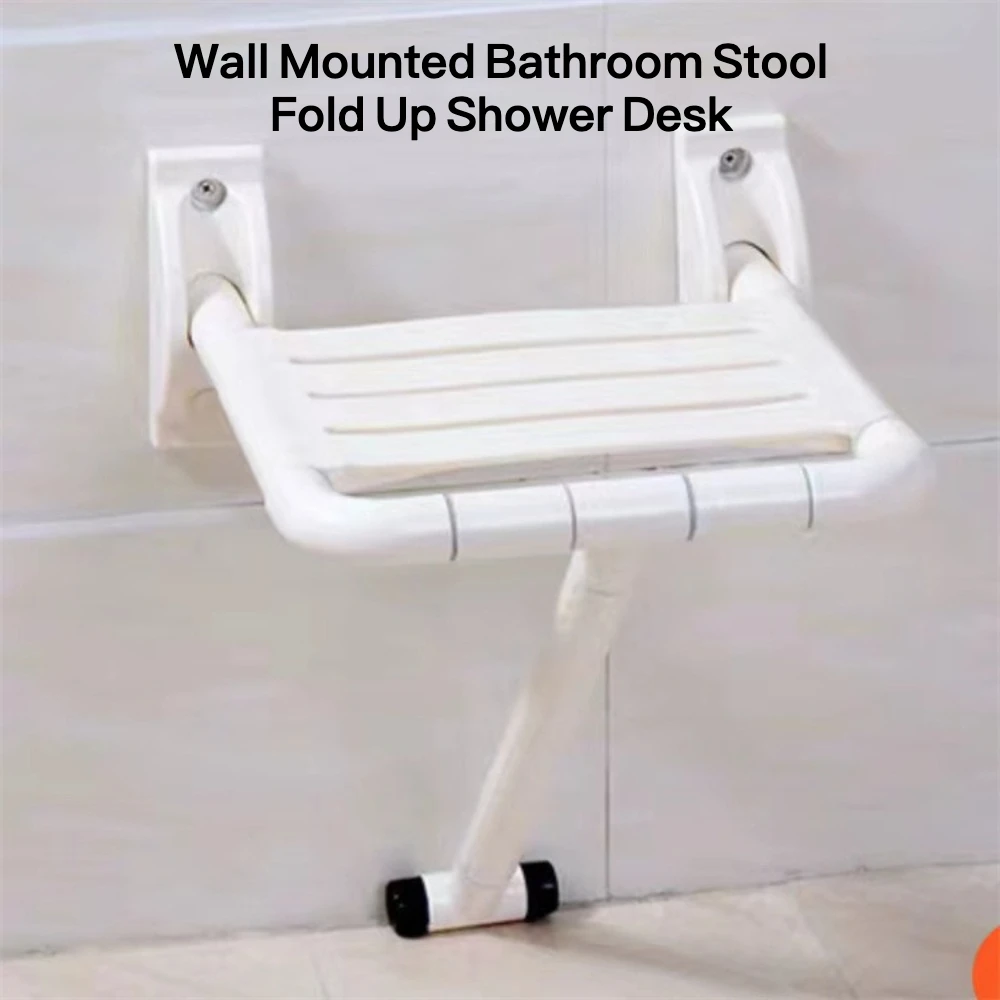 

300kg Wall Mounted Bathroom Stool Folding Shower Stand Suitable for Elderly Disabled and Pregnant Women To Use Shower Stool