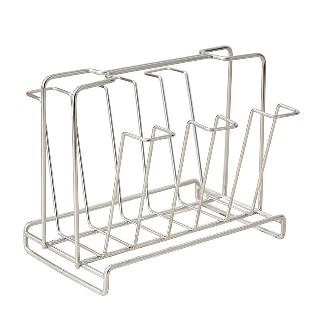 Stainless Steel Draining Rack for Cups Designed for Fast Drying of For Glasses Mugs and Teacups with Ergonomic Transport Handle