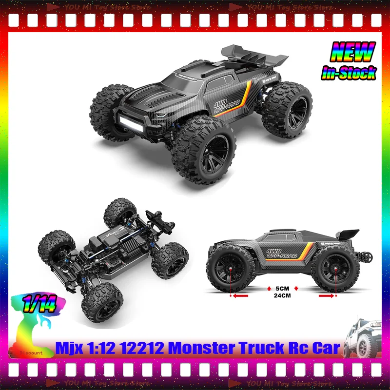 

New In Stock Mjx 1:12 12212 High Speed Of 58km/H Pickup Monster Truck Rc Car Four-Wheel Wrc Racing Remote Control Car Toy Gift