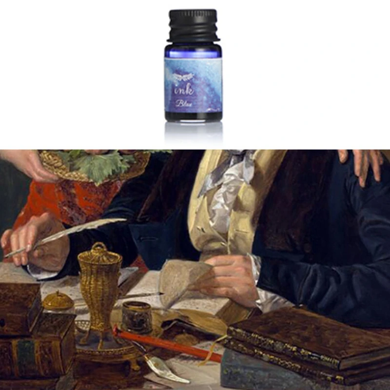 앤티크 퀼링 깃털 딥 펜 세트, 필기용 잉크 세트, 문구 선물 상자, 펜촉 포함, 결혼 선물, 퀼펜, 13 개