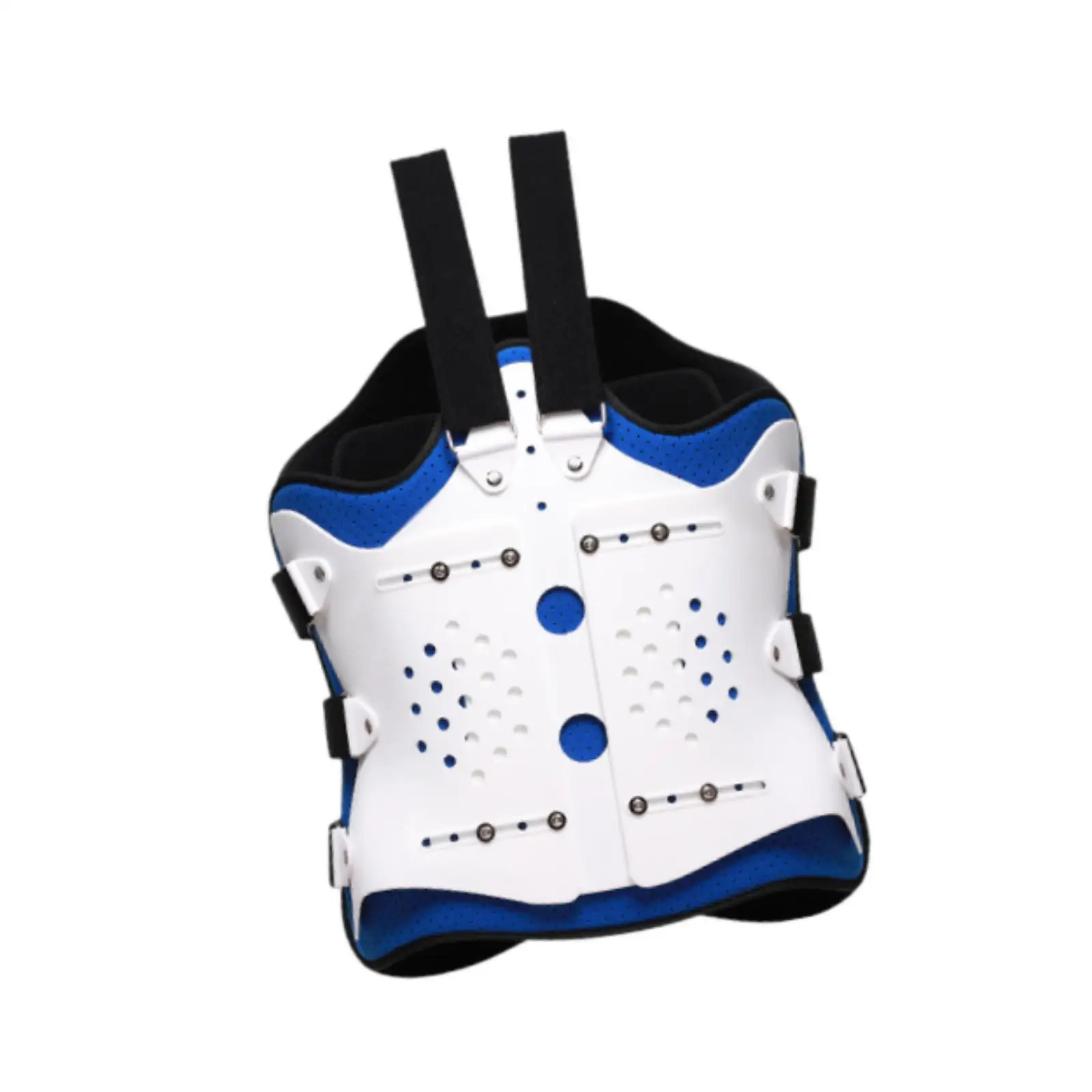 Full Back Support Brace Adjustable Thoracolumbar Fixed Orthosis with Sponge Shoulder Straps Breathable Support for Waist Pain