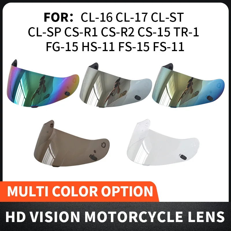 

Motorcycle Helmet Replacement Visor, Suitable for CL-16 CL-17 CL-ST CL-SP CS-R1 CS-R2 Windbreaker Lens, Helmet Accessories